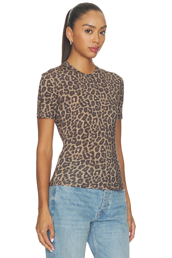 view 2 of 4 T-SHIRT SYLVIE in Black And Brown Leopard