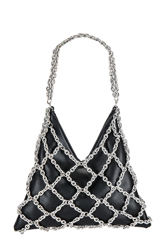 view 2 of 4 BOLSO CON CADENA MINI GAIA in Black & Silver