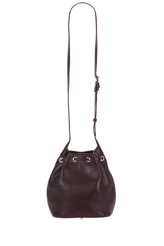 view 2 of 4 Mini Alana Bucket Bag in Burgundy Pebbled