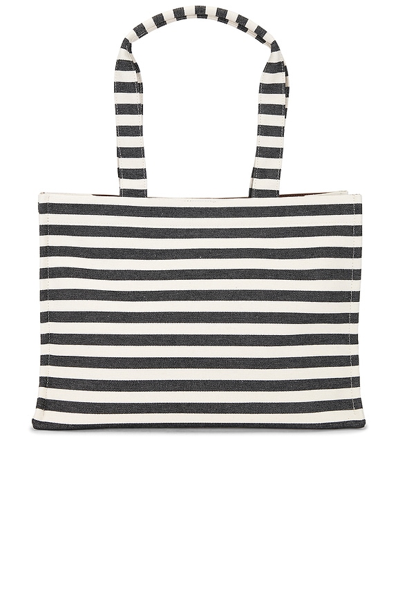 view 2 of 4 Lara Tote in Black & Natural Stripe