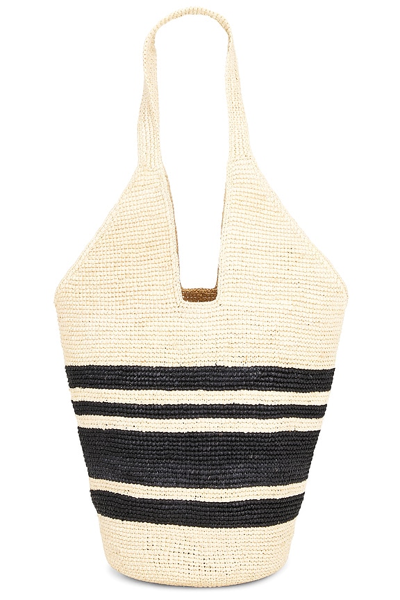 view 2 of 4 SAC CABAS GRAND FORMAT LEAH in Black & Natural