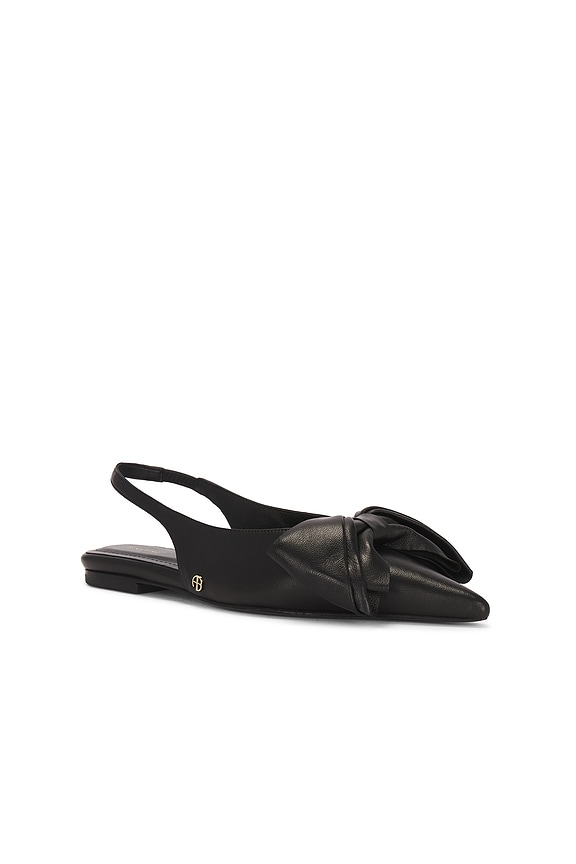 view 2 of 5 Nina Slingback Flats With Bow in Black