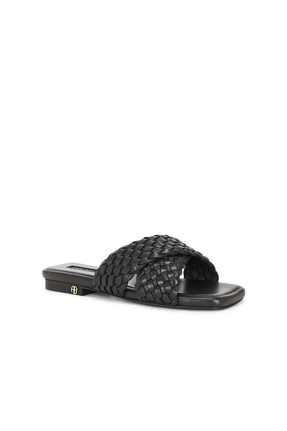 view 2 of 5 Ria Braided Slides in Black