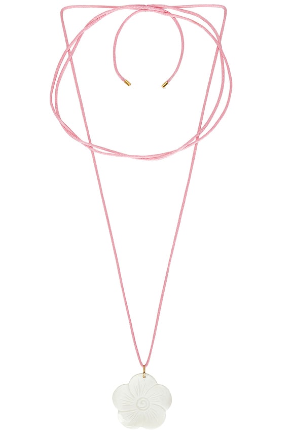 view 2 of 4 FLOWER ペンダントチョーカー in Burnt Orange & Soft Pink