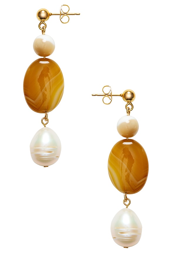 view 2 of 2 DESERT ドロップイヤリング in Butterscotch