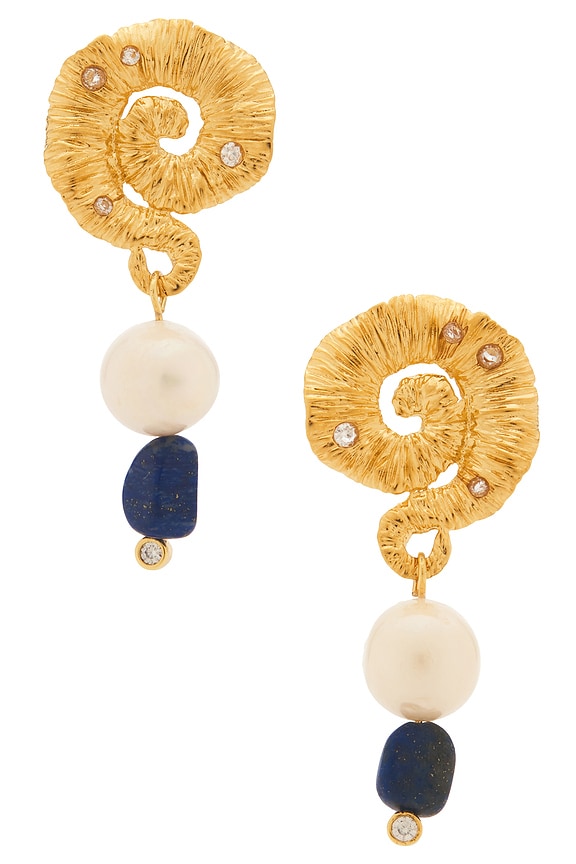 view 1 of 2 Jet Set Gem Earrings in Gold