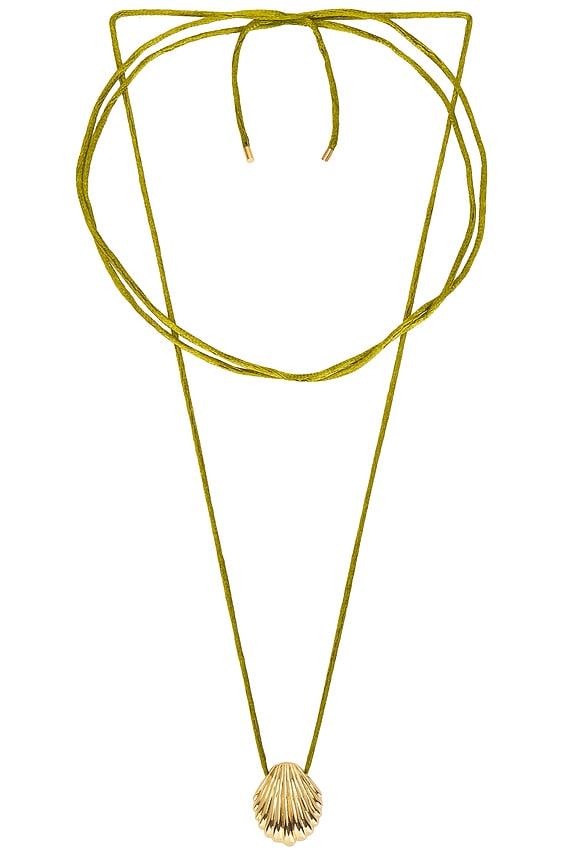view 2 of 4 Shell On A String Choker in Gold & Green