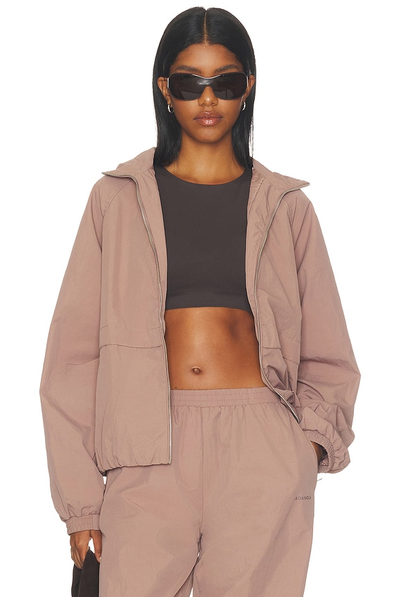 view 2 of 5 Raglan Storm Flap Track Jacket in Walnut Brown