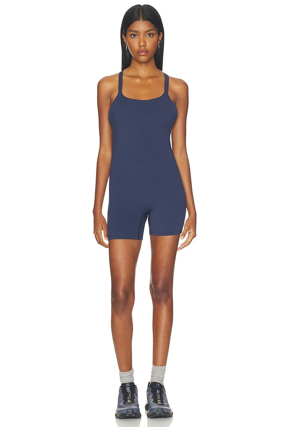 view 2 of 4 Ultimate Low Cross Back Romper in Navy Blue