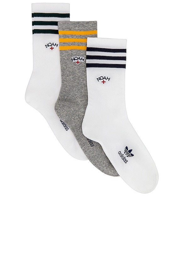 view 1 of 4 Socks in White & Grey Heather