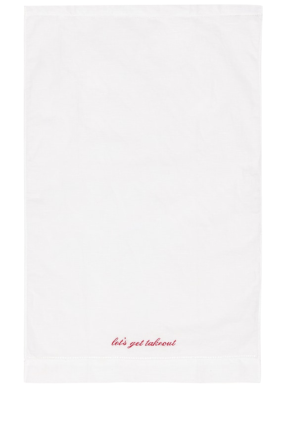 view 2 of 4 Let's Get Takeout Tea Towel in 