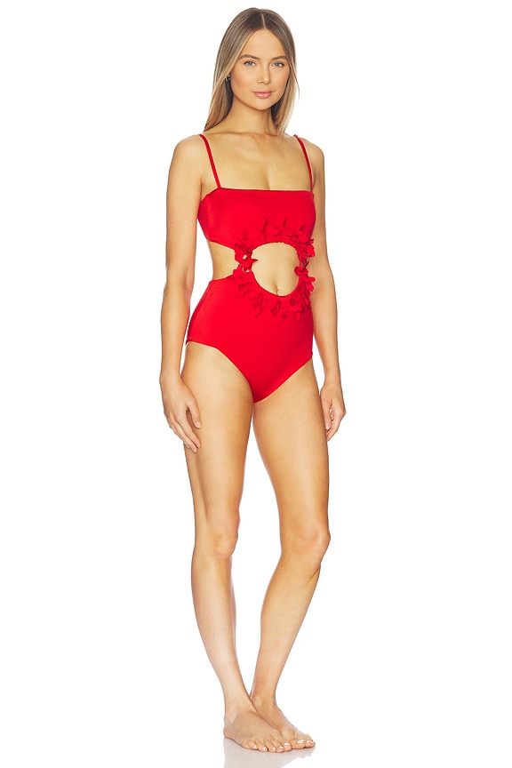 view 2 of 3 Caliza One Piece Swimsuit in Red