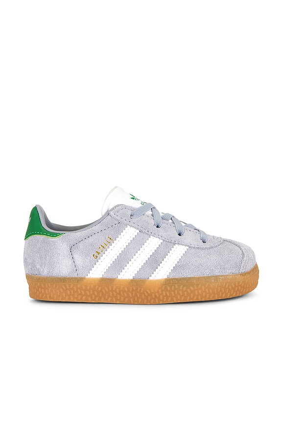 view 1 of 6 SNEAKERS GAZELLE in Halo Silver, White & Green
