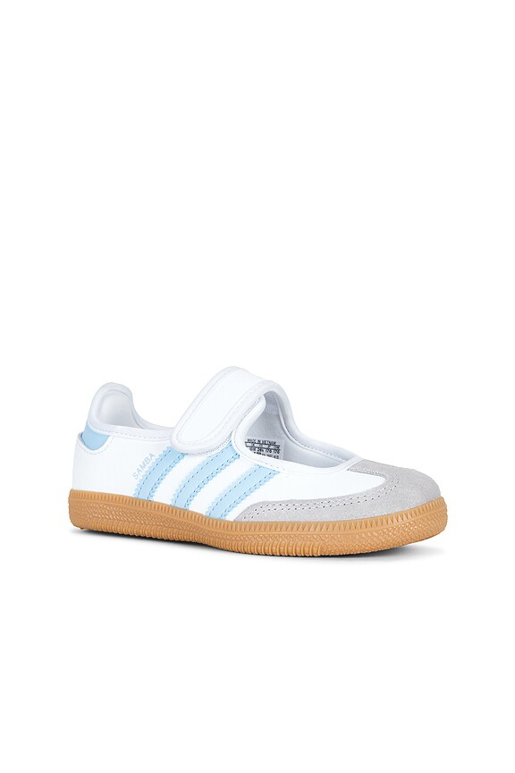 view 2 of 6 ZAPATO PLANO SAMBA JANE in White, Clear Sky, & Gum 3