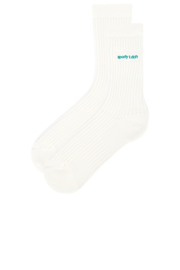 view 2 of 2 x Sporty & Rich Socks in Off White