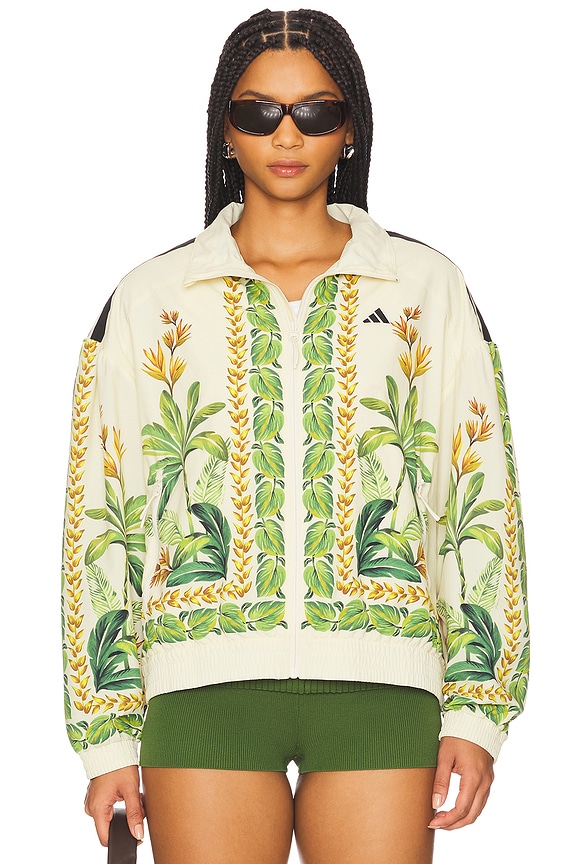 view 2 of 5 X Farm Premium Jacket in Cream White, Bold Gold, & Semi Flash Green