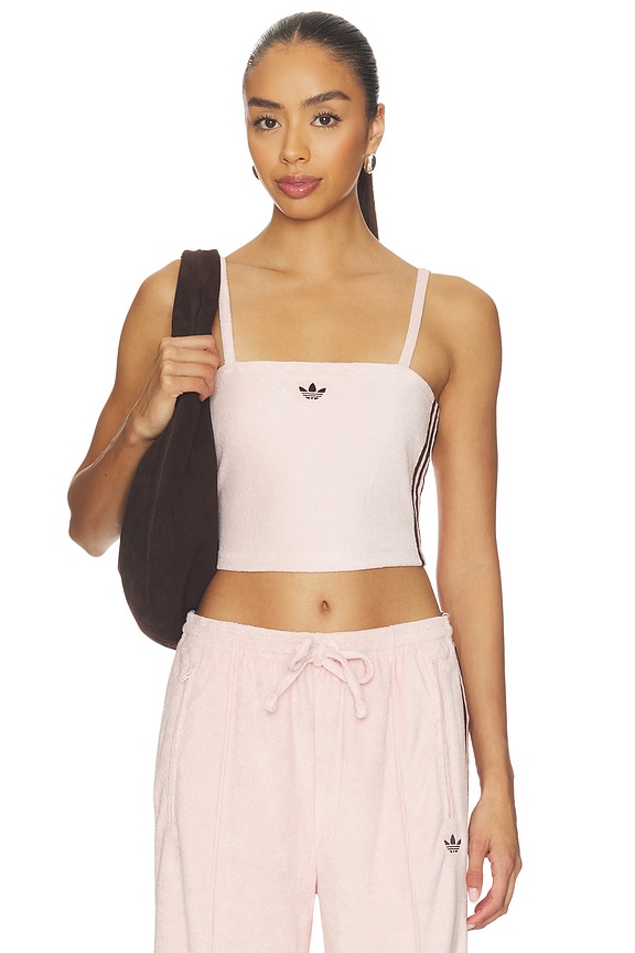 view 1 of 5 Terry Towel Tank Top in Sandy Pink