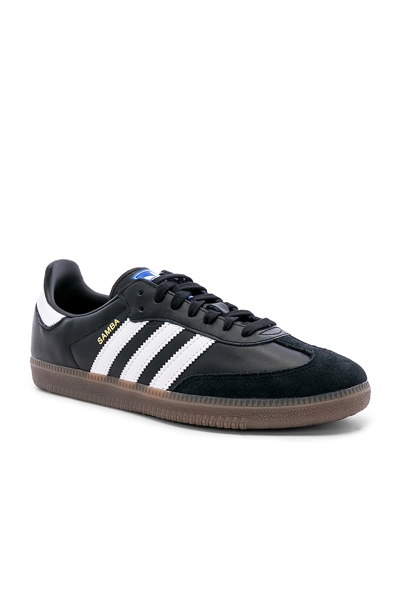 view 2 of 6 SAMBA OG スニーカー in Black, White, & Clear Granite