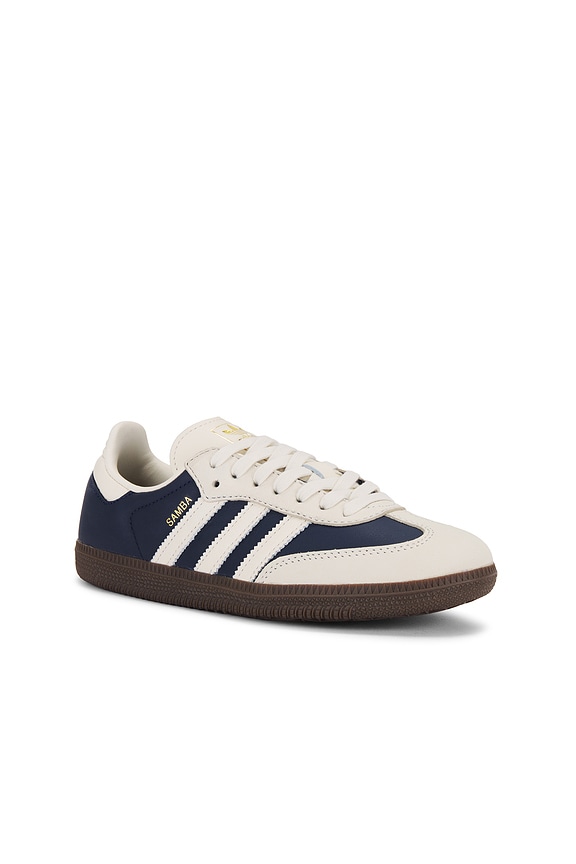 view 2 of 6 Samba OG W Sneaker in Night Indigo, Cream White, & Gold Metallic