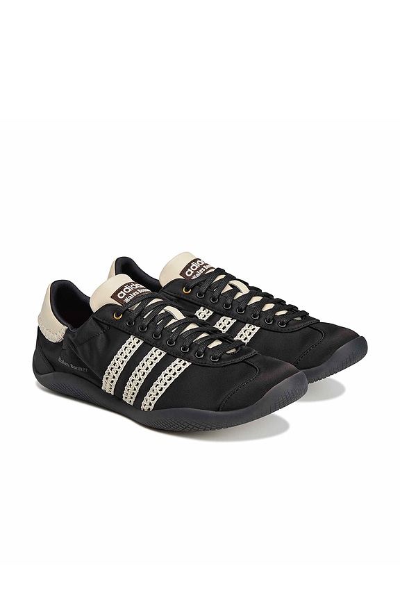 view 2 of 8 x Wales Bonner Karintha Lo Satin Sneaker in Core Black, Dark Brown & Cream White
