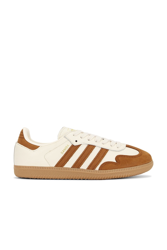 view 1 of 6 ZAPATILLA DEPORTIVA SAMBA OG in Wonder White, Dusky Bronze & Gold Metallic