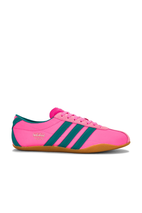 view 1 of 6 Tokyo Sneaker in Lucid Pink, Power Green & Gold Metallic