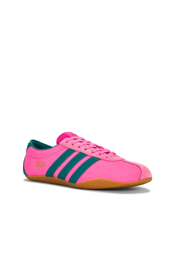 view 2 of 6 Tokyo Sneaker in Lucid Pink, Power Green & Gold Metallic