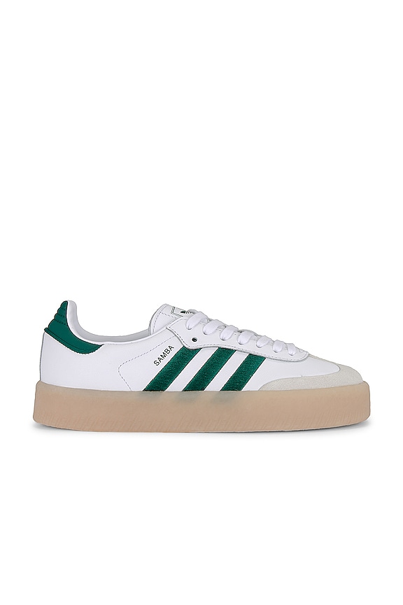 adidas Originals Sambae in White & Collegiate Green | REVOLVE