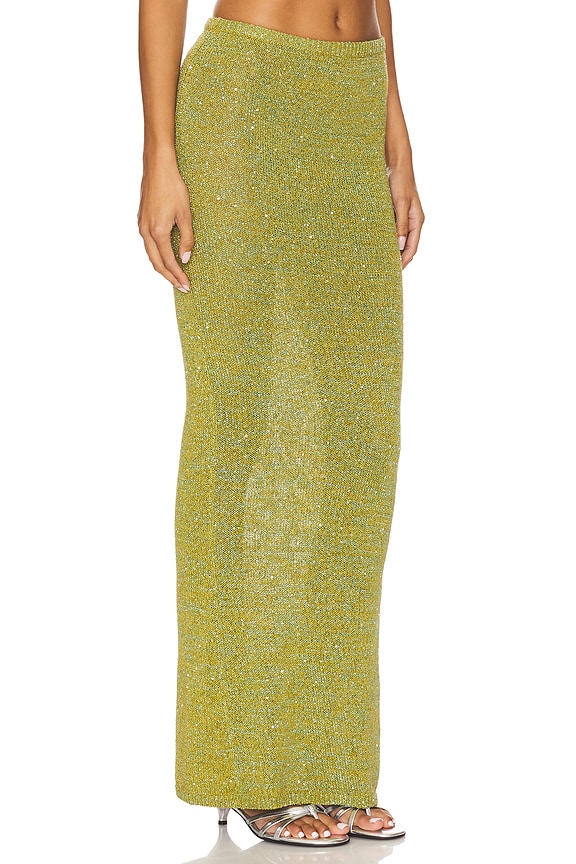 view 2 of 6 Carolina Skirt in Olive Oil Sequin