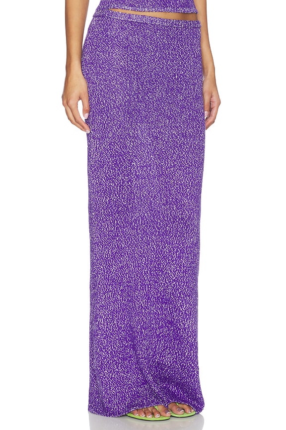 view 2 of 6 FALDA CAROLINA in Violet Sequin