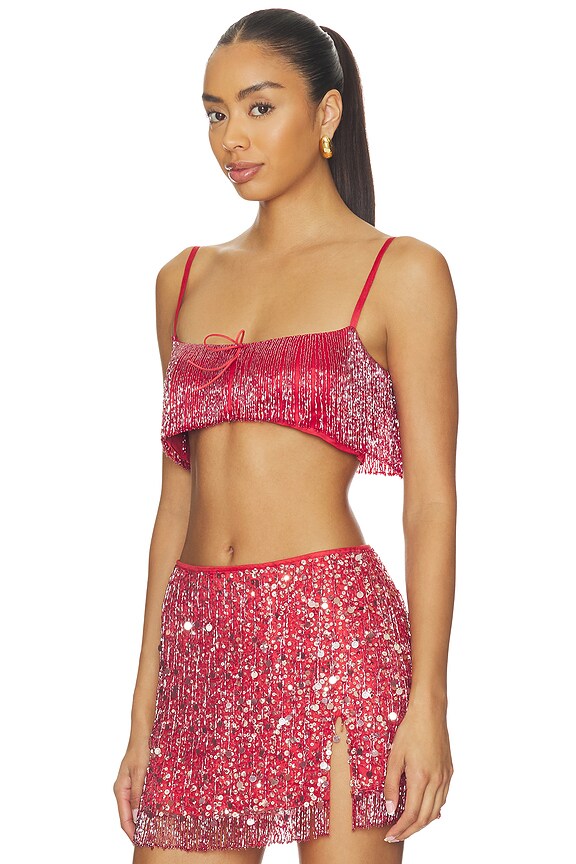 view 2 of 5 x REVOLVE Yasmin Fringe Bralette in Dusk