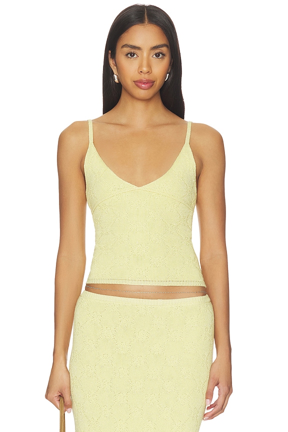 view 1 of 5 Pointelle Carolina Camisole in Lemon