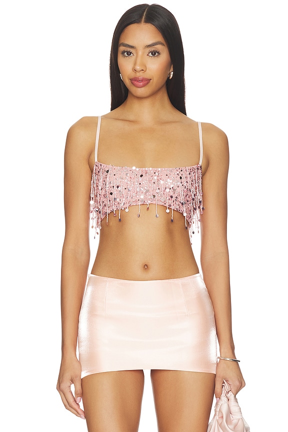 view 1 of 5 TOP RECORTADO YASMIN in Blush Pink