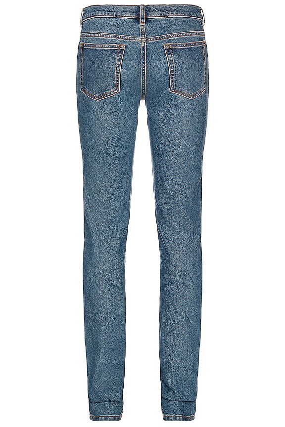 view 3 of 3 Petit Standard Straight Leg Jean in Washed Indigo