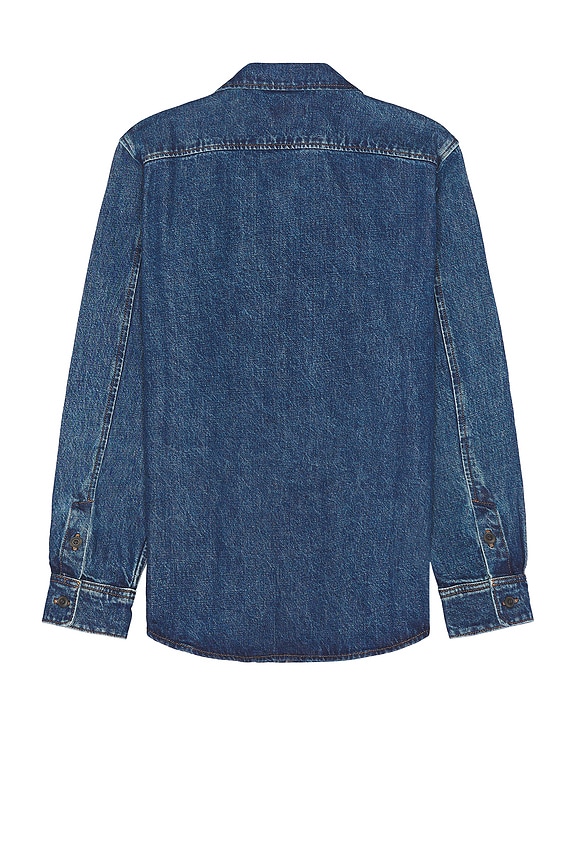 view 2 of 4 Surchemise Vittorio Brodee Poitrine in Washed Indigo