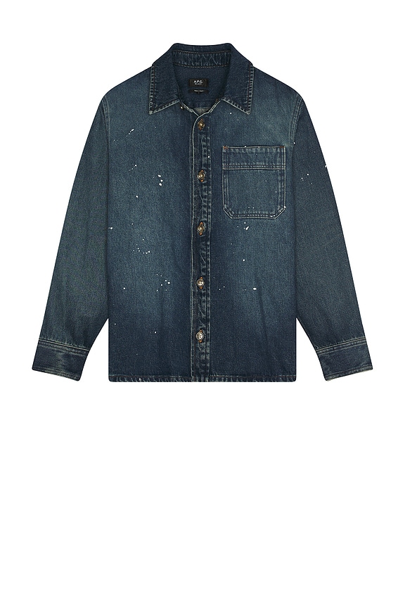 view 1 of 3 Surchemise Basile Denim Long Sleeve Shirt in Washed Indigo