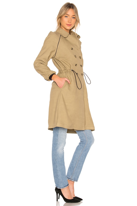 view 2 of 3 Jackie Trench in Beige Fonce