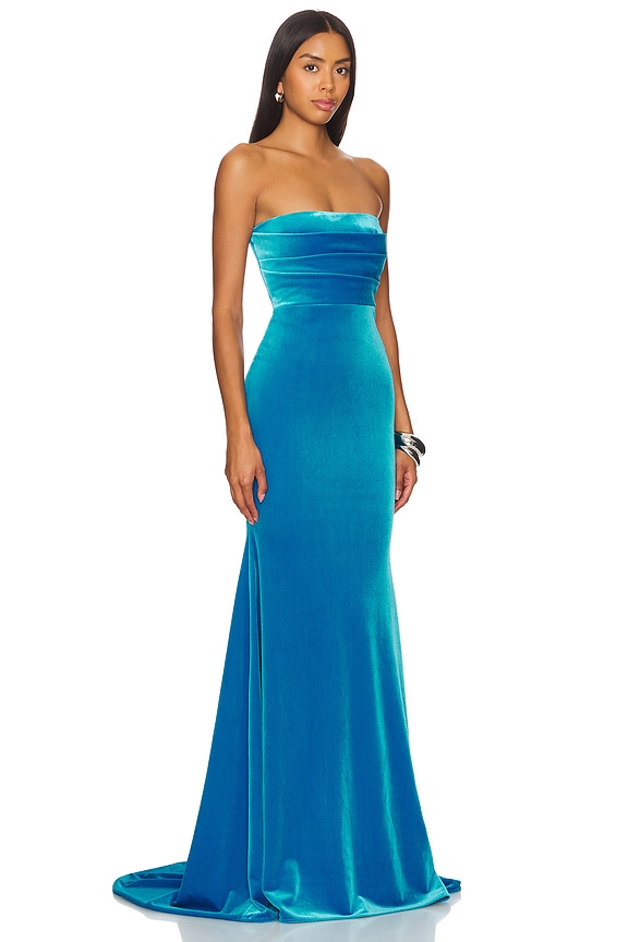 view 2 of 3 Velvet Gown in Blue