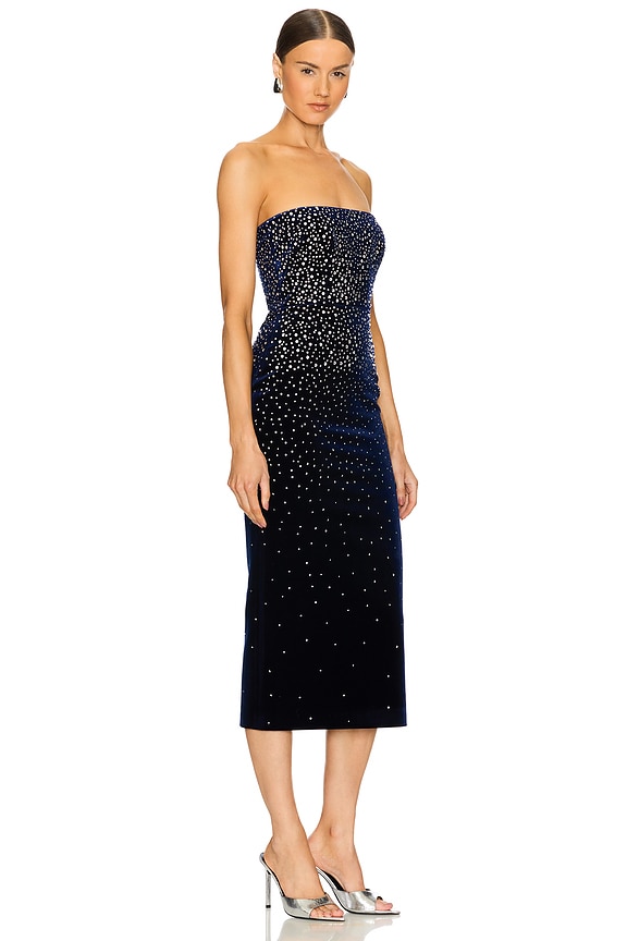 view 2 of 4 Crystal Velvet Midi Dress in Midnight