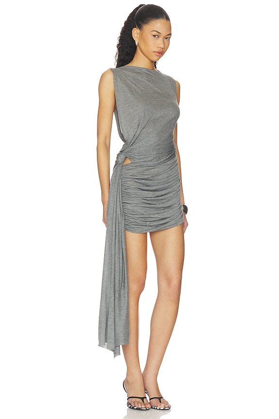 view 2 of 4 Sleeveless Knot Mini Dress in Grey