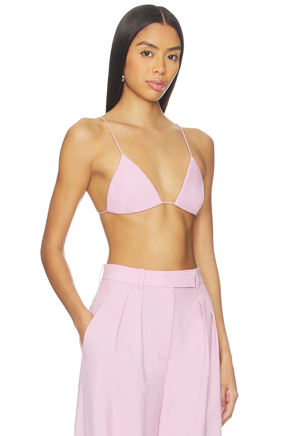 view 2 of 4 Wool Suiting Bra Top in Blush Pink