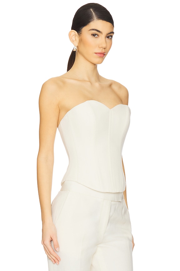 view 2 of 4 Suiting Corset Top in Ecru