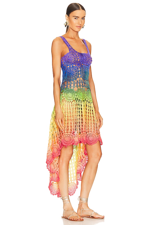 view 2 of 3 VESTIDO MIDI SIETE COLORES in Multicolor