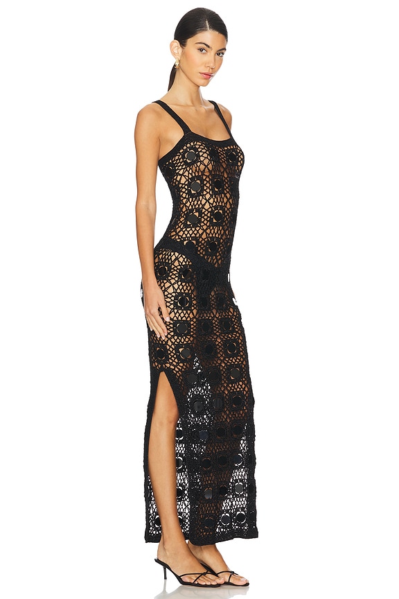 view 2 of 4 MAXIVESTIDO TRANSLUCID in Black