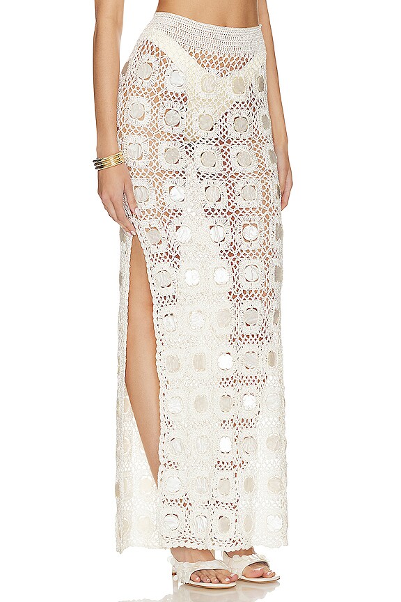 view 2 of 4 Translucid Long Skirt in White