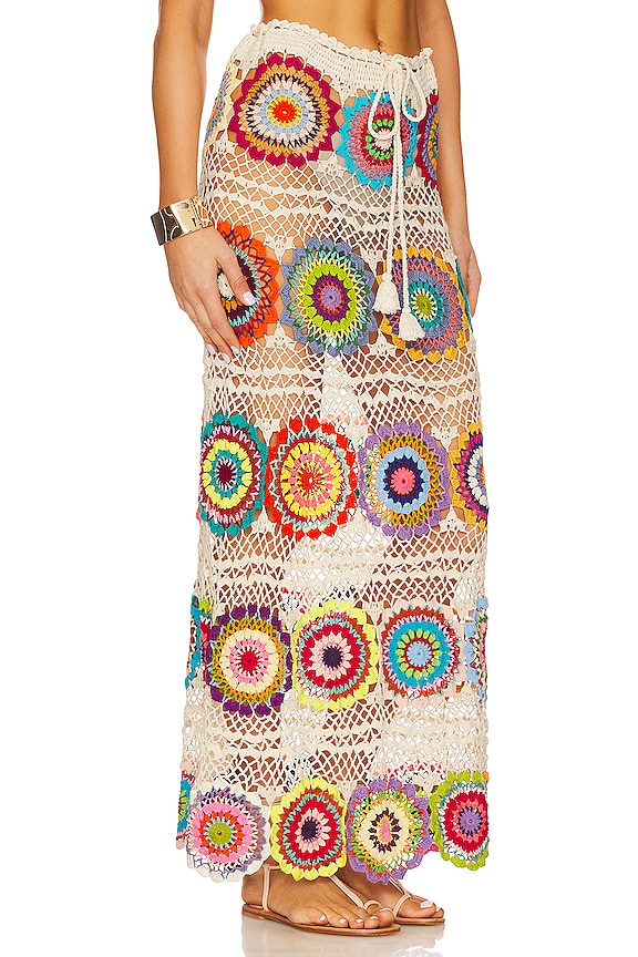 view 2 of 4 FALDA MAXI in White Multi