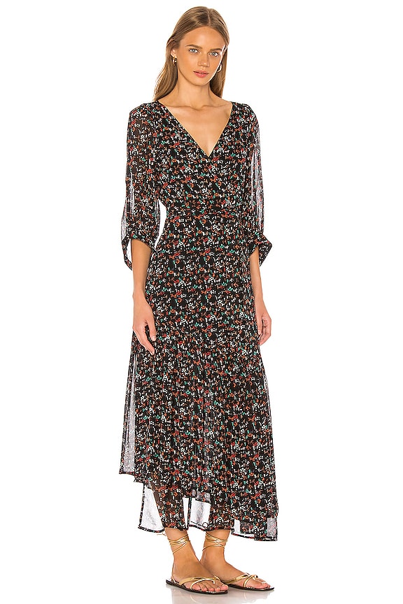 view 2 of 3 BOUGANVILLEA 원피스 in Brush Print Black Multi