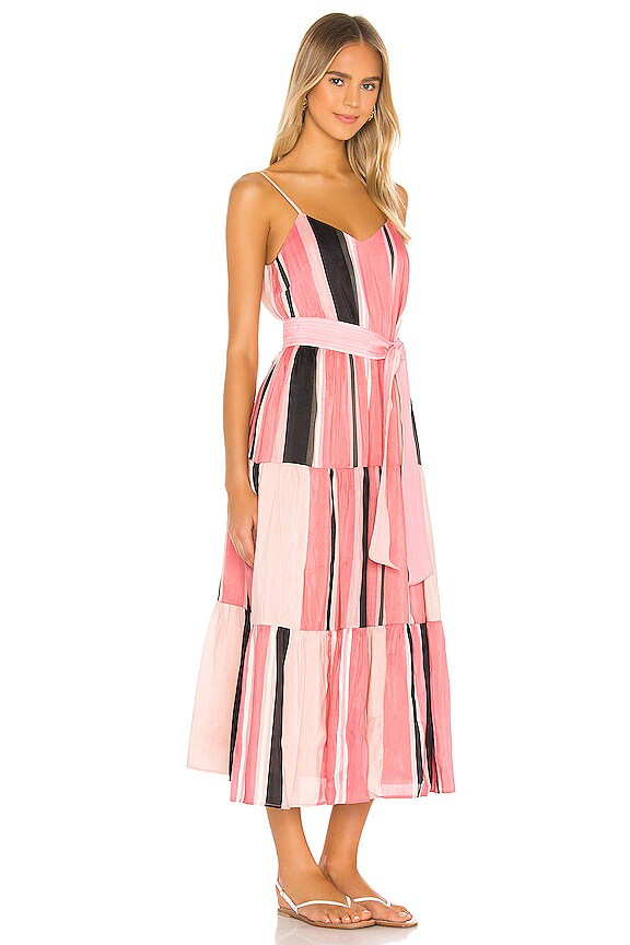 view 2 of 4 ROBE MAXI MARJANA in Sunset Papaya Stripe