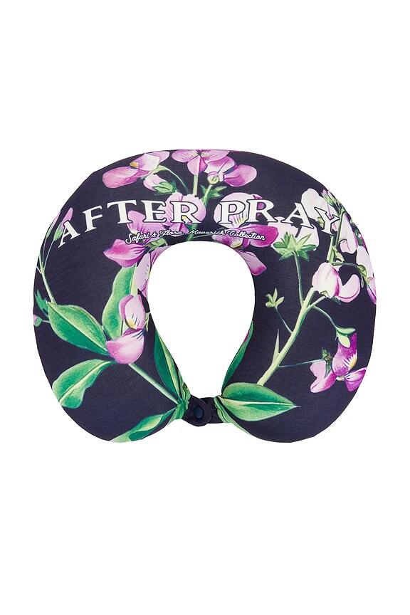 view 2 of 2 Flower Travel Neck Pillow in Navy
