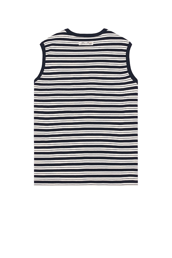 view 2 of 5 Stripe Sleeveless Tee in Navy